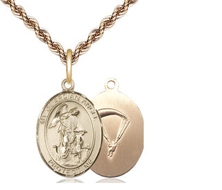 14kt Gold Guardian Angel Paratrooper Medal