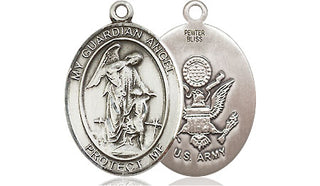 Pewter Guardian Angel Army Medal