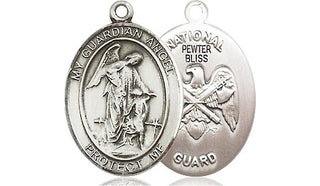 Pewter Guardian Angel National Guard Medal