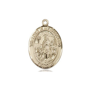 14kt Gold Filled Lord Is My Shepherd Medal Engraved Catholic Saint Jewelry