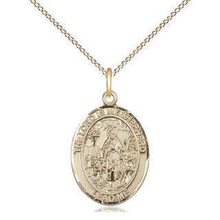 14kt Gold Lord Is My Shepherd Medal Engraved Catholic Saint Jewelry
