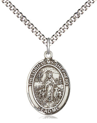 Pewter Lord Is My Shepherd Medal Religious Jewelry Engraved Catholic Saint Jewelry
