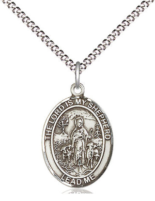 Sterling Silver Lord Is My Shepherd Medal Religious Jewelry Engraved Catholic Saint Jewelry