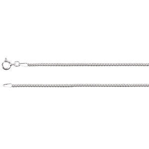 16-inch Popcorn Chain with Spring Ring - Sterling Silver