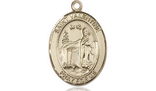 14kt Gold Filled Saint Valentine of Rome Medal Engraved Catholic Saint Jewelry