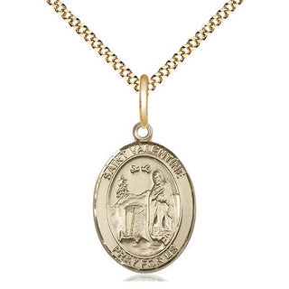 14kt Gold Filled Saint Valentine of Rome Medal Religious Jewelry Engraved Catholic Saint Jewelry