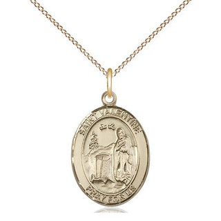 14kt Gold Filled Saint Valentine of Rome Medal Religious Jewelry Engraved Catholic Saint Jewelry