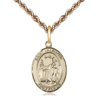 14kt Gold Filled Saint Valentine of Rome Medal Religious Jewelry Engraved Catholic Saint Jewelry