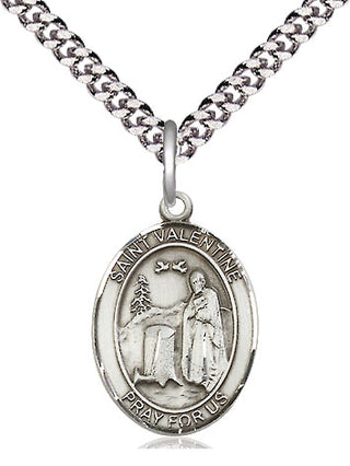 Pewter Saint Valentine of Rome Medal Religious Jewelry Engraved Catholic Saint Jewelry
