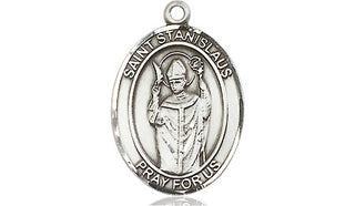 Pewter Saint Stanislaus Medal Engraved Catholic Saint Jewelry