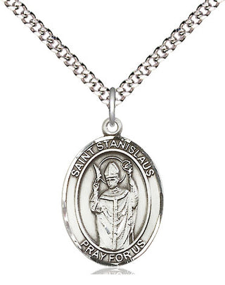 Pewter Saint Stanislaus Medal Religious Jewelry Engraved Catholic Saint Jewelry