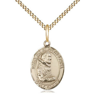 14kt Gold Filled Saint Pio of Pietrelcina Medal Religious Jewelry Engraved Catholic Saint Jewelry