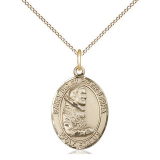 14kt Gold Filled Saint Pio of Pietrelcina Medal Religious Jewelry Engraved Catholic Saint Jewelry