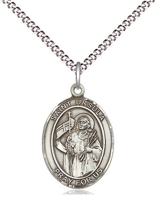 Pewter Saint Ursula Medal Religious Jewelry Engraved Catholic Saint Jewelry