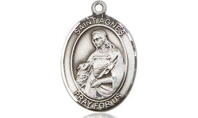Sterling Silver St. Agnes of Rome Medal | Medium | Engravable