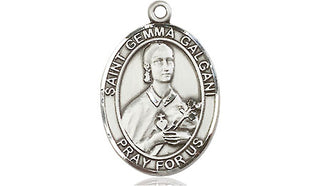 Pewter Saint Gemma Galgani Medal Engraved Catholic Saint Jewelry