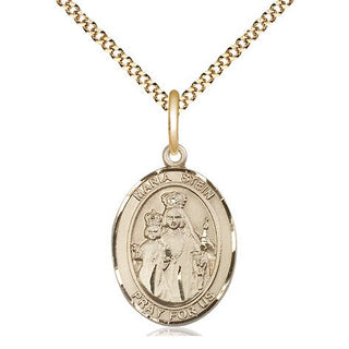 14kt Gold Filled Maria Stein Medal Religious Jewelry Engraved Catholic Saint Jewelry
