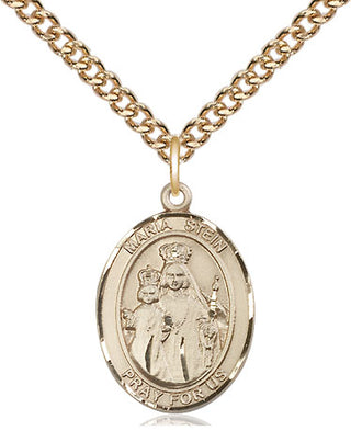 14kt Gold Filled Maria Stein Medal Religious Jewelry Engraved Catholic Saint Jewelry