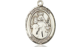 Pewter Maria Stein Medal Engraved Catholic Saint Jewelry