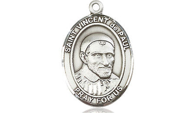 Sterling Silver St. Vincent de Paul Medal | Medium | Engravable