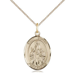 14kt Gold Saint Sophia Medal Engraved Catholic Saint Jewelry
