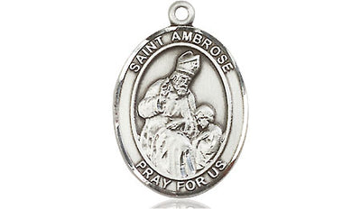 Sterling Silver St. Ambrose Medal | Medium | Engravable