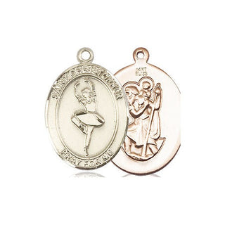 14kt Gold Saint Christopher Dance Medal