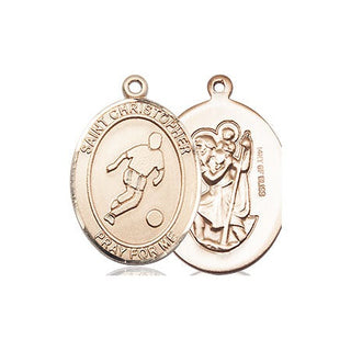 14kt Gold Filled Saint Christopher Soccer Medal