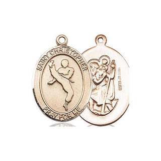 14kt Gold Filled Saint Christopher Martial Arts Medal