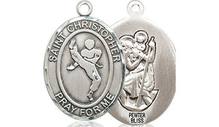 Pewter Saint Christopher Martial Arts Medal