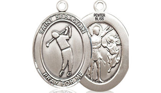 Pewter Saint Sebastian Golf Medal