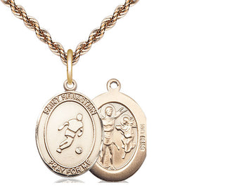 14kt Gold Saint Sebastian Soccer Medal