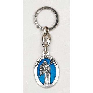 6-pack - Guardian Angel Oval Enameled Key Chain