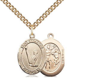 14kt Gold Filled Saint Sebastian Gymnastics Medal Religious Jewelry