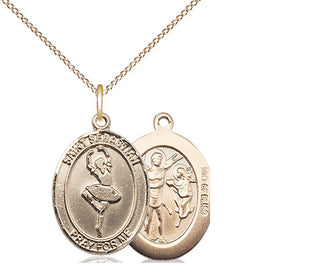 14kt Gold Filled Saint Sebastian Dance Medal Religious Jewelry