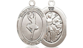 Pewter Saint Sebastian Dance Medal