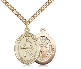 14kt Gold Saint Sebastian Field Hockey Medal