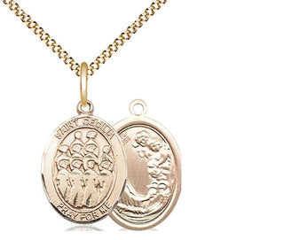 14kt Gold Filled Saint Cecilia Choir Medal Religious Jewelry
