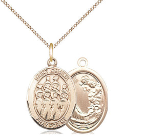 14kt Gold Filled Saint Cecilia Choir Medal Religious Jewelry