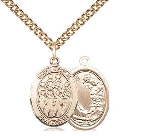 14kt Gold Filled Saint Cecilia Choir Medal Religious Jewelry