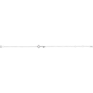 Platinum Petite Key 6 1/2-7 1/2" Bracelet