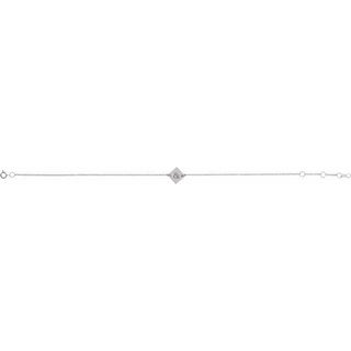 Sterling Silver Engravable Geometric 6 1/2-7 1/2" Bracelet