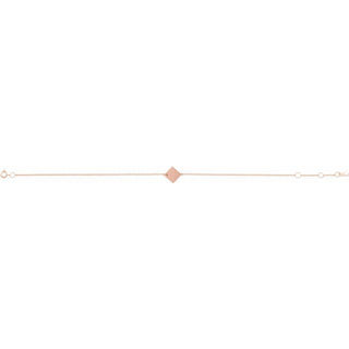 14K Rose Engravable Geometric 6 1/2-7 1/2" Bracelet