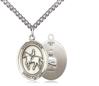 Sterling Silver Saint Kateri Equestrian Medal Religious Jewelry