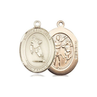 14kt Gold Filled Saint Sebastian Rugby Medal