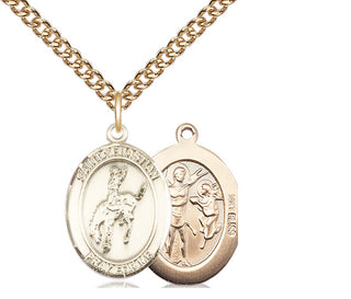 14kt Gold Saint Sebastian Rodeo Medal