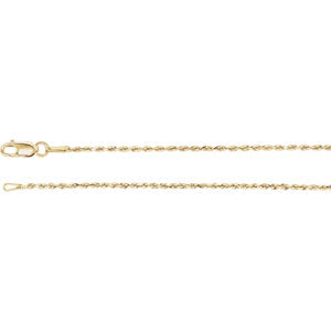 20-inch Diamond Cut Rope Chain - Sterling Silver
