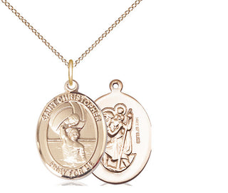 14kt Gold Filled Saint Christopher Water Polo-Men Medal Religious Jewelry