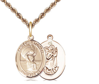 14kt Gold Saint Christopher Water Polo-Men Medal