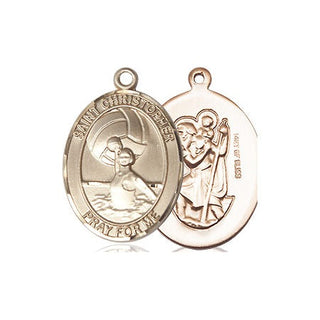 14kt Gold Filled Saint Christopher Water Polo-Women Medal